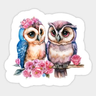 owl Blue Sticker